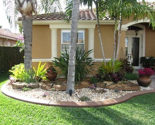 tropical front yard design