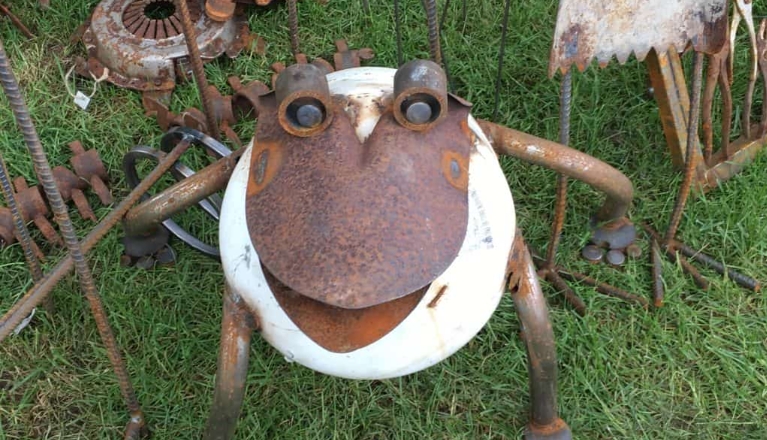 rustic garden art