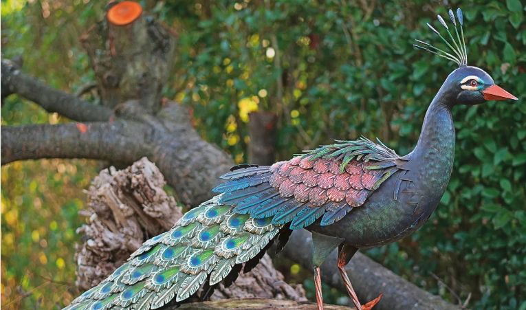 peacock garden ornament