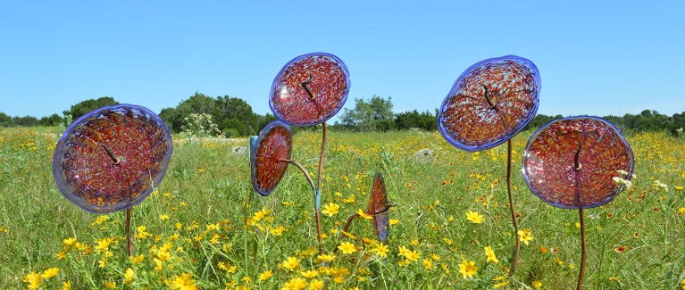 glass garden art