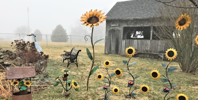 large metal yard art