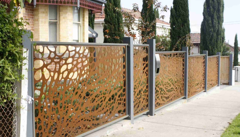 outdoor fence art