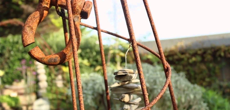 rusty garden ornaments