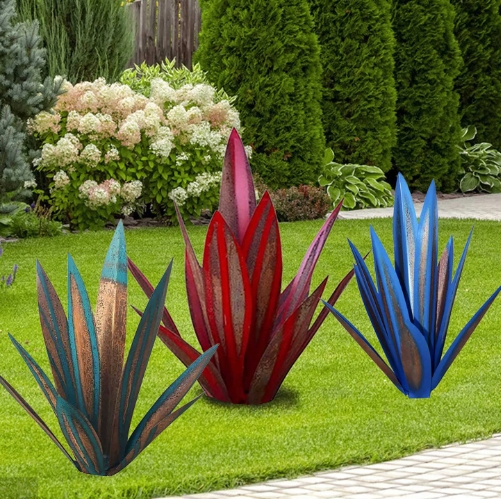 metal agave yard art