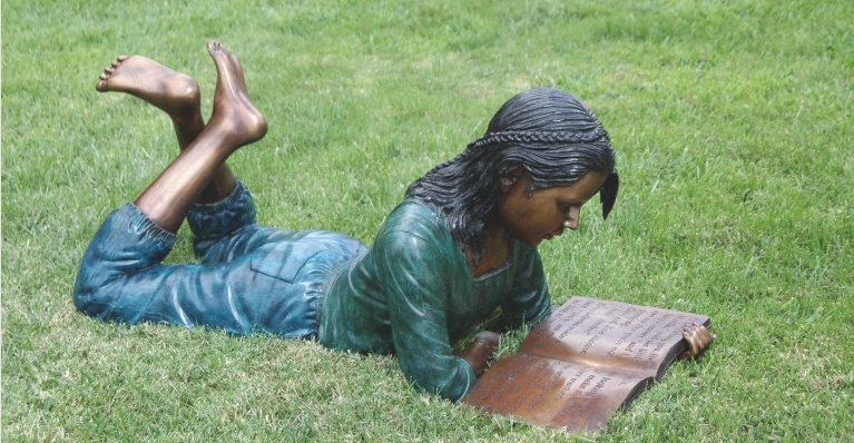 bronze yard art