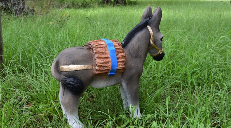 metal donkey yard art