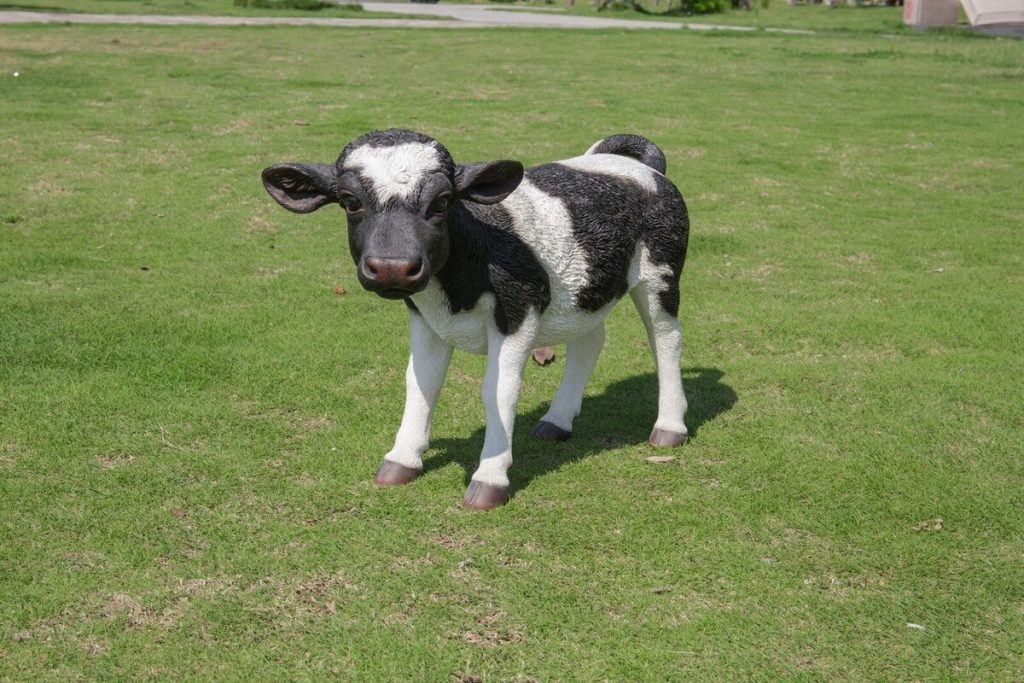 calf garden statue