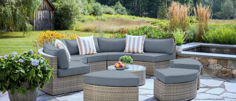 grey rattan garden furniture