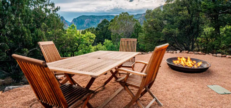 wooden outdoor furniture