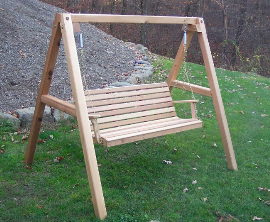 porch swing with stand