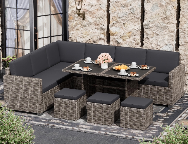 black outdoor furniture