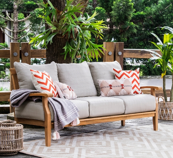 teak outdoor sofa