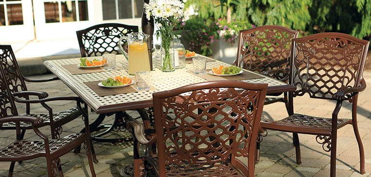 metal outdoor table