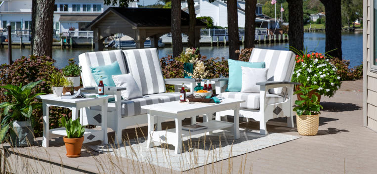 white outdoor furniture