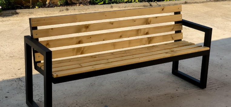 metal garden bench