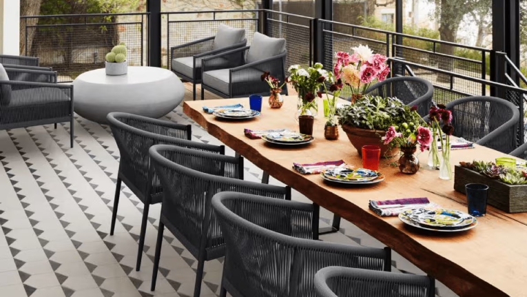 modern outdoor dining table
