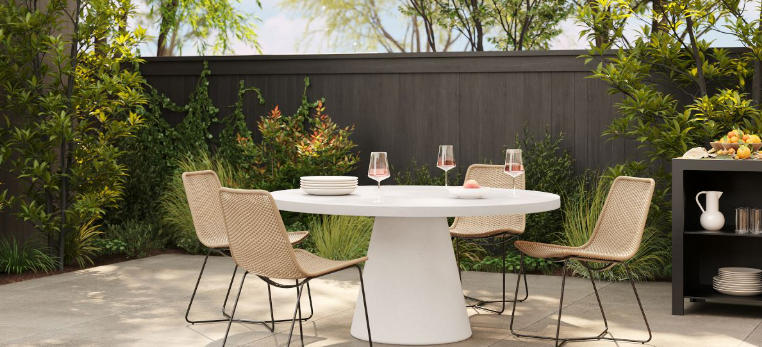 white outdoor table