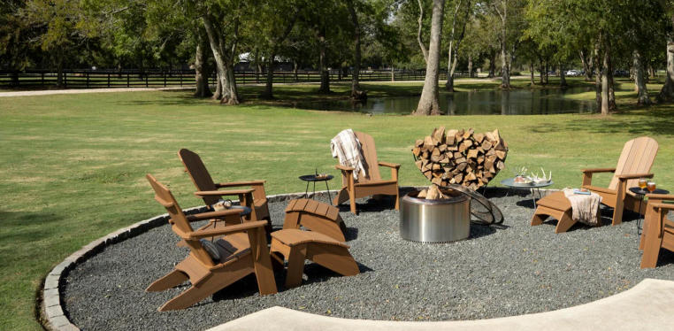 patio furniture nearby
