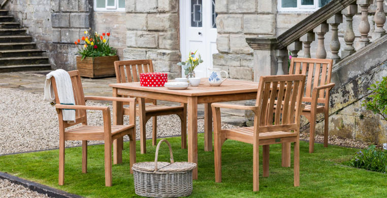 teak garden table