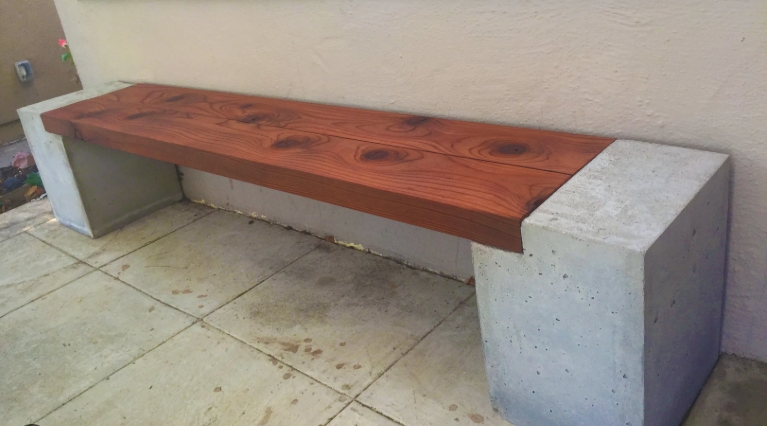 concrete bench