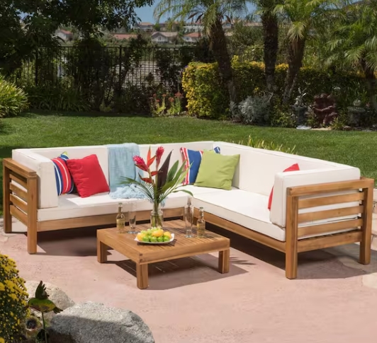 teak outdoor sectional