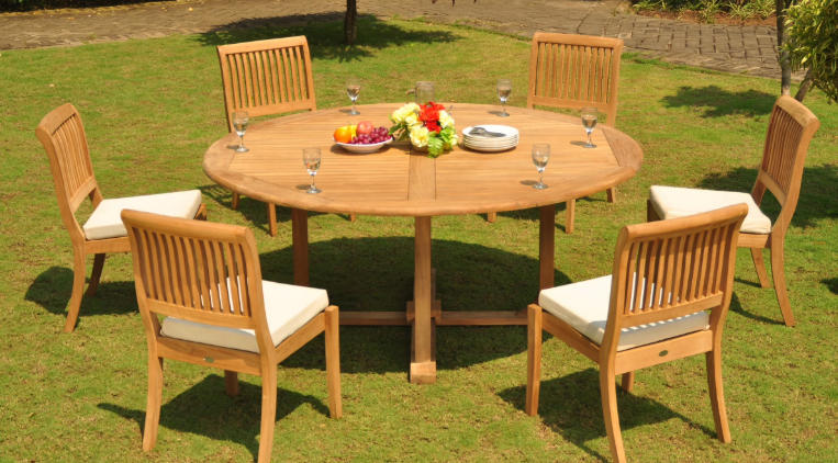 round outdoor dining table for 6