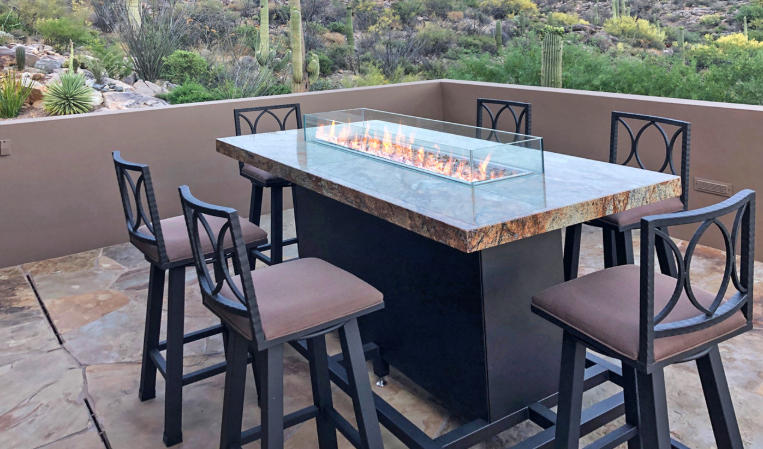 patio fire table
