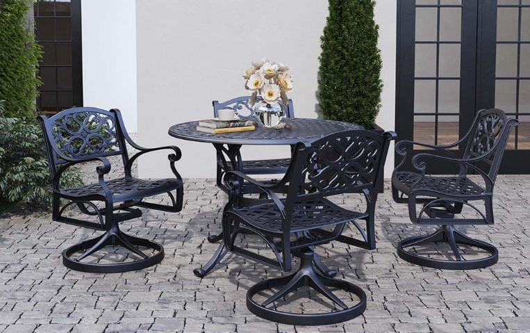 black patio chairs