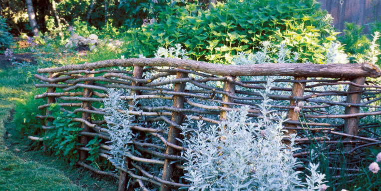 Cottage Garden Ideas with Natural Wood Fencing