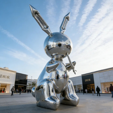 Jeff Koons Rabbit Sculpture1
